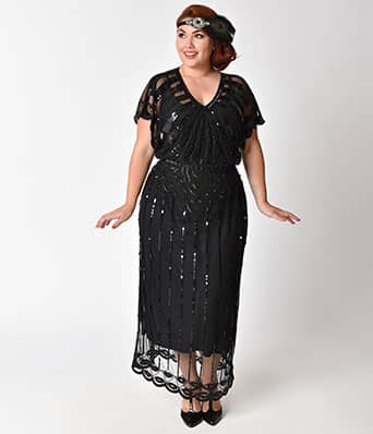 20s style plus size 2024 dresses