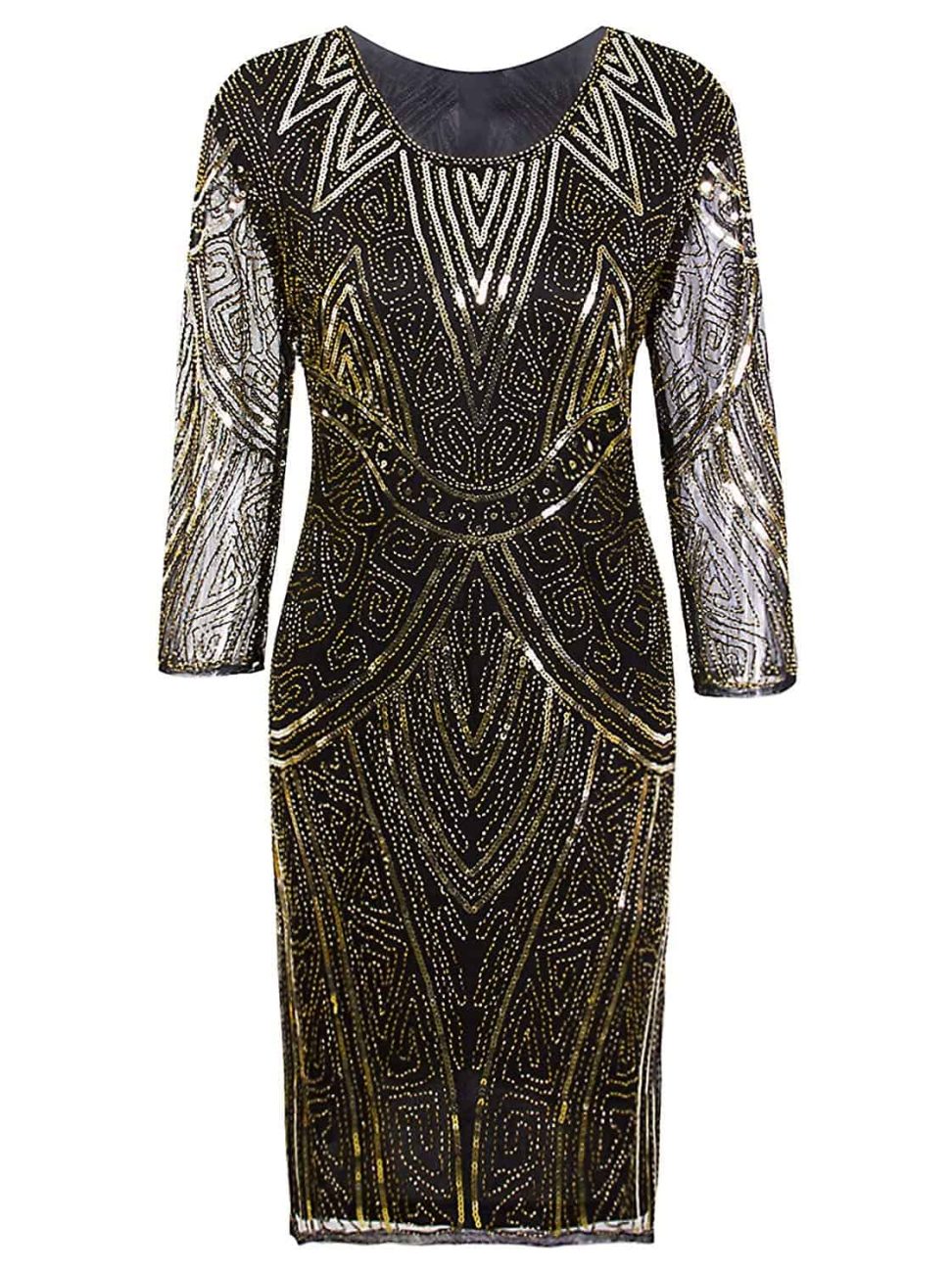 great gatsby long sleeve dress