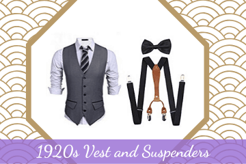 Roaring 20s Vest and Suspenders