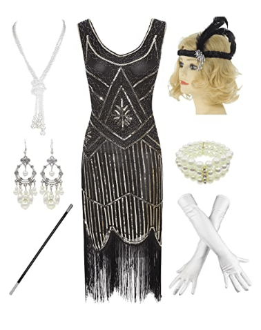 Stunning 1920s Fringe Flapper Dresses Great Gatsby Style