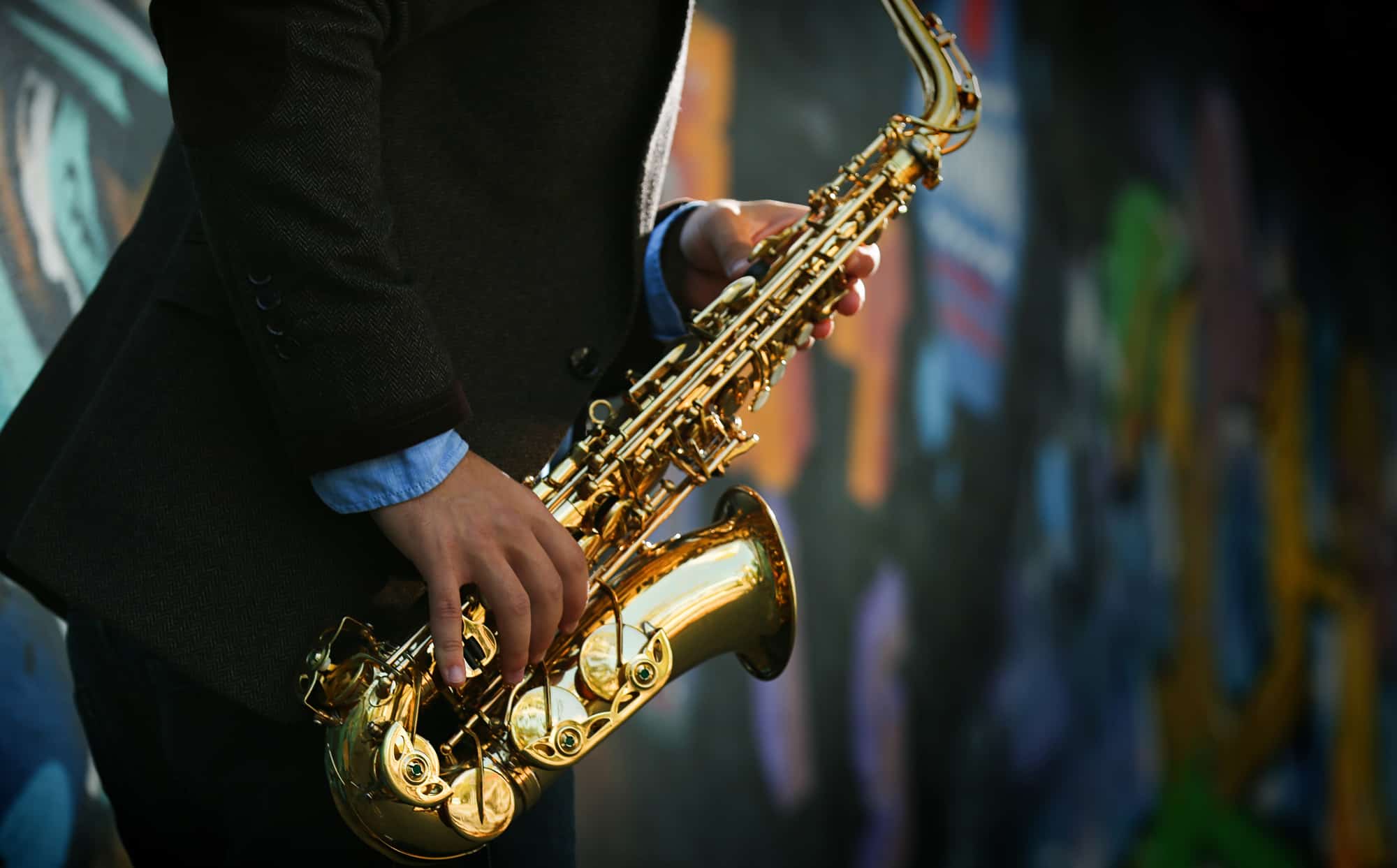 1920s Jazz player with Saxaphone