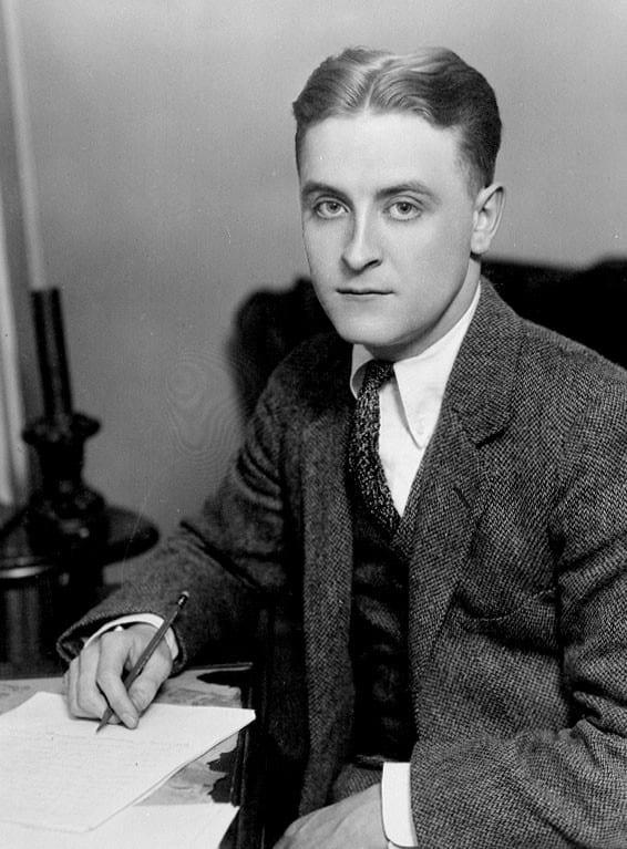 F Scott Fitzgerald writer of The Great Gatsby