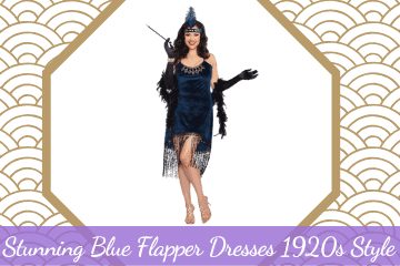 Blue Flapper Dresses 1920s Style