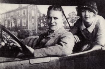 Photo of F. Scott and Zelda Fitzgerald inside a car