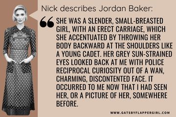 Nick describes Jordan Baker in Great Gatsby