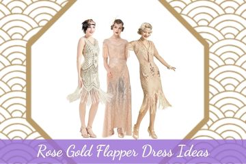 rose gold flapper dress