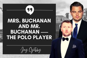 Gatsby Introduces Tom to his guests as Mr. Buchanan, the polo player