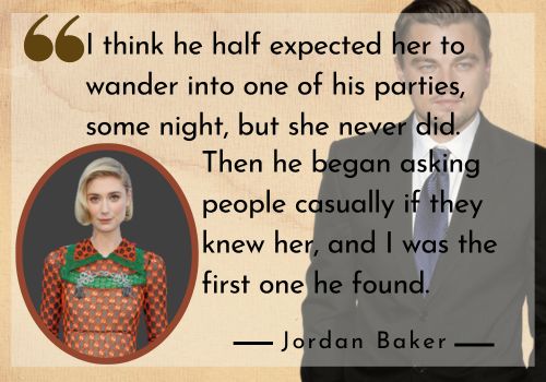 Jordan explains why Gatsby throws lavish parties