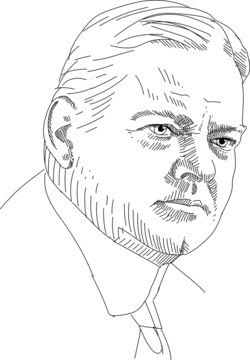 sketch of President Herbert Hoover