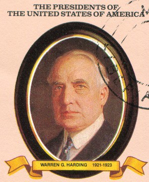 President Warren Harding the 29th president of the United States of America