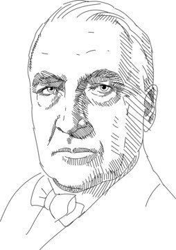 sketch of President Warren Harding