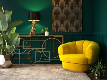 Art Deco living room interiror design