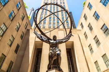 Atlas Statue at Rockefeller Center in Manhattan, New York City, USA