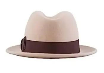 1920s Men's Fedora Hat - Gray Gatsby Style Costume Hat Size 7 3/8