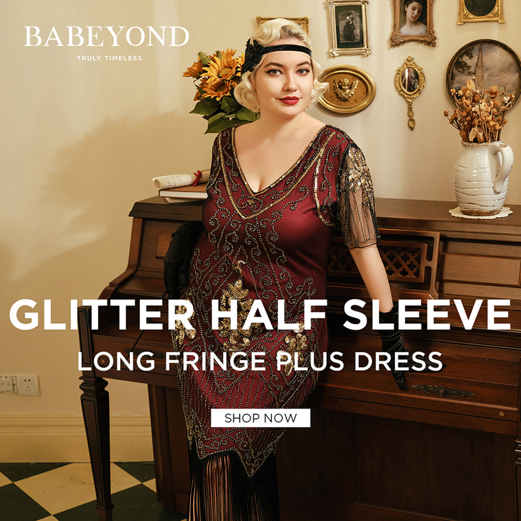 1920s Plus Dresses | Plus Size Flapper Dresses | BABEYOND